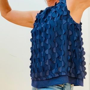 Navy blue Anthropologie sleeveless top, size 6 or small equivalent